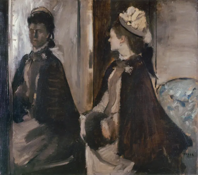 Mrs Jeantaud i spegeln av Edgar Degas