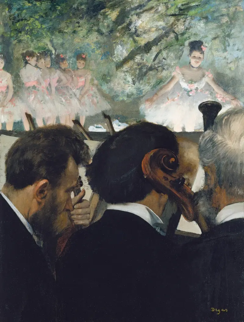 Musiker im Orchester von Edgar Degas