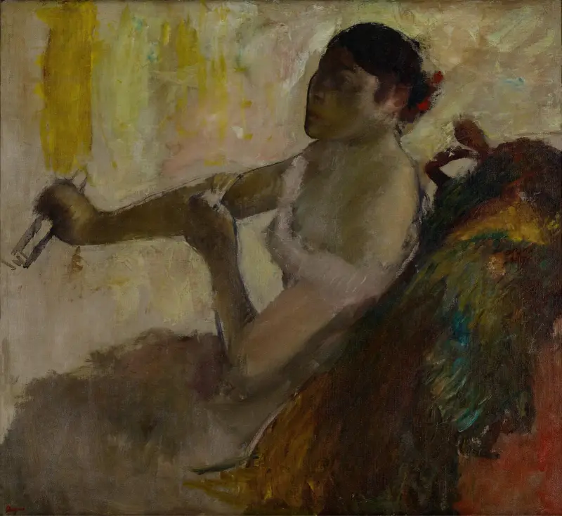 Portrait de Mlle Rose Caron (Portrait of Rose Caron) av Edgar Degas