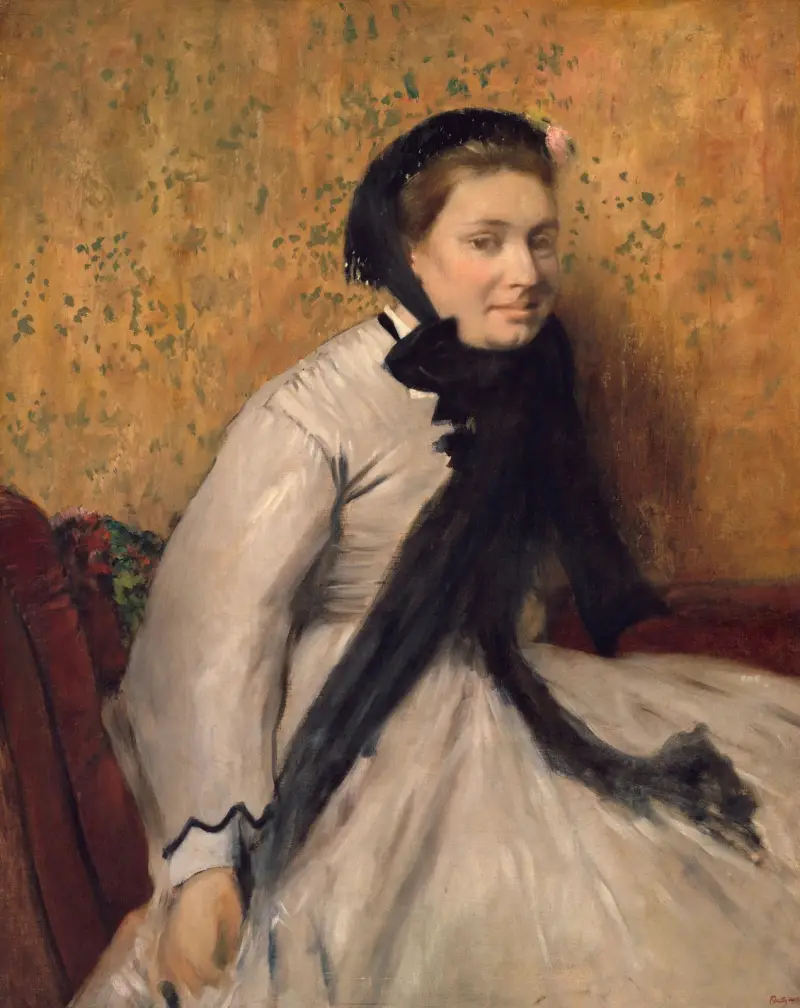 Porträtt av en kvinna i grått av Edgar Degas