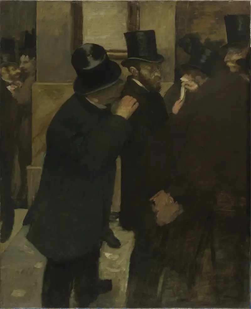 Porträts an der Börse von Edgar Degas
