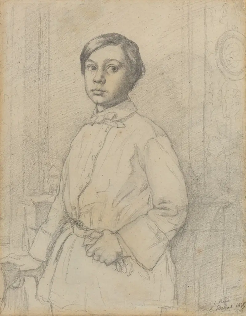 René de Gas (recto), 1855 – nr 2 av Edgar Degas
