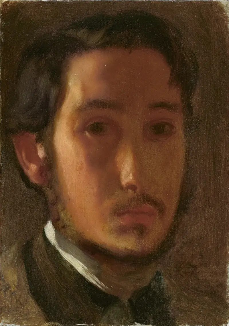Self-Portrait with White Collar av Edgar Degas