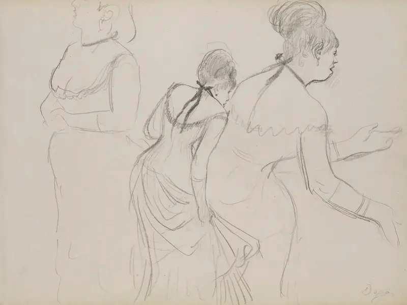 Skisser av en kafésångerska, 1877 – nr 2 av Edgar Degas