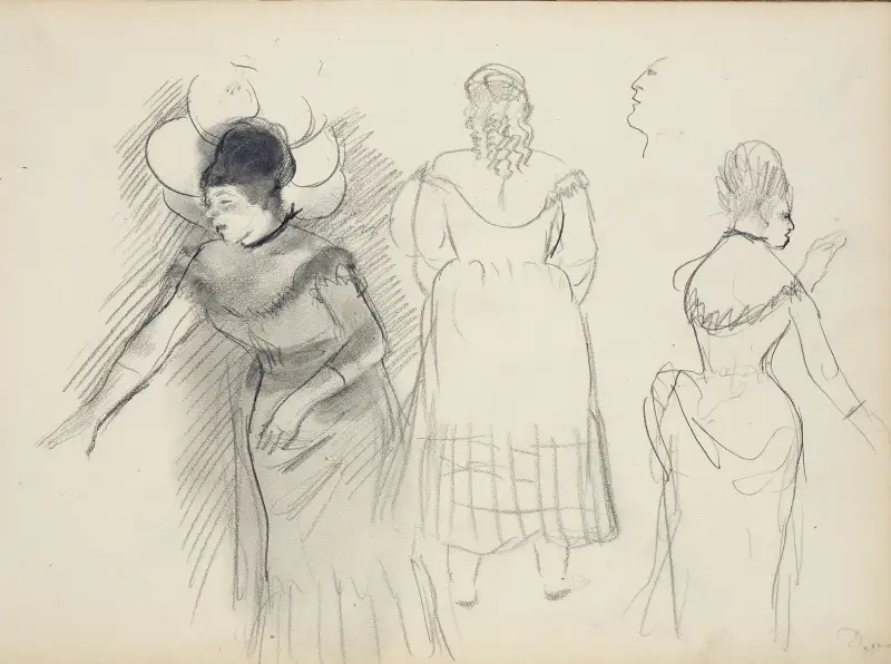 Sketches of Café Singers, 1877 – nr 2 av Edgar Degas