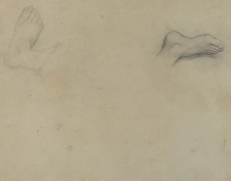Studier av fötter av Edgar Degas