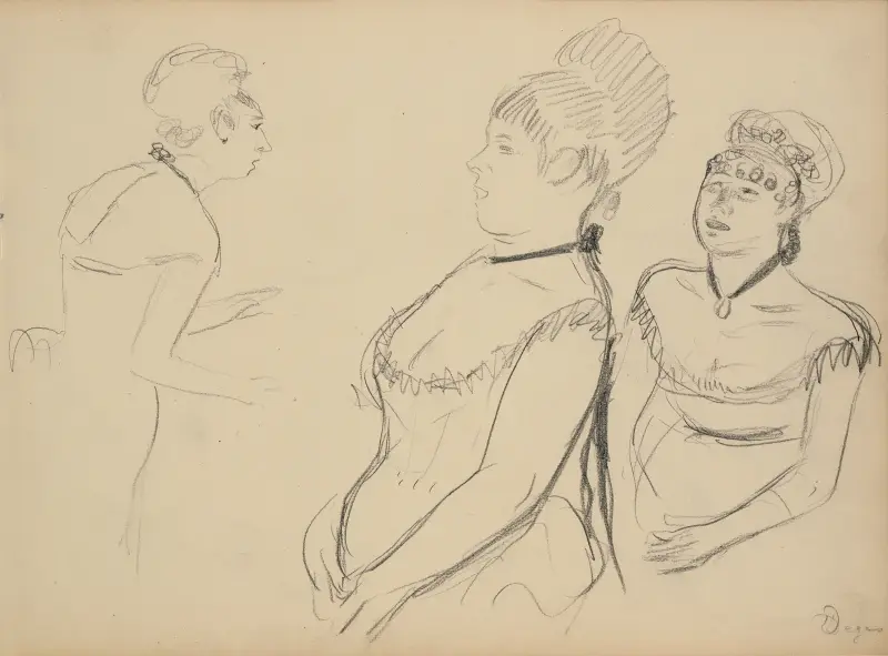 Three Sketches av Edgar Degas