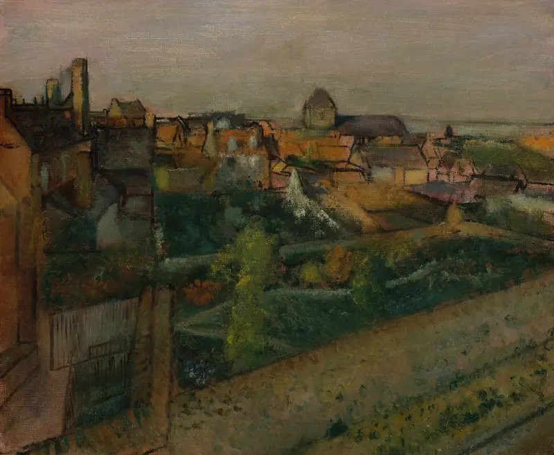 Vy över Saint-Valéry-sur-Somme av Edgar Degas
