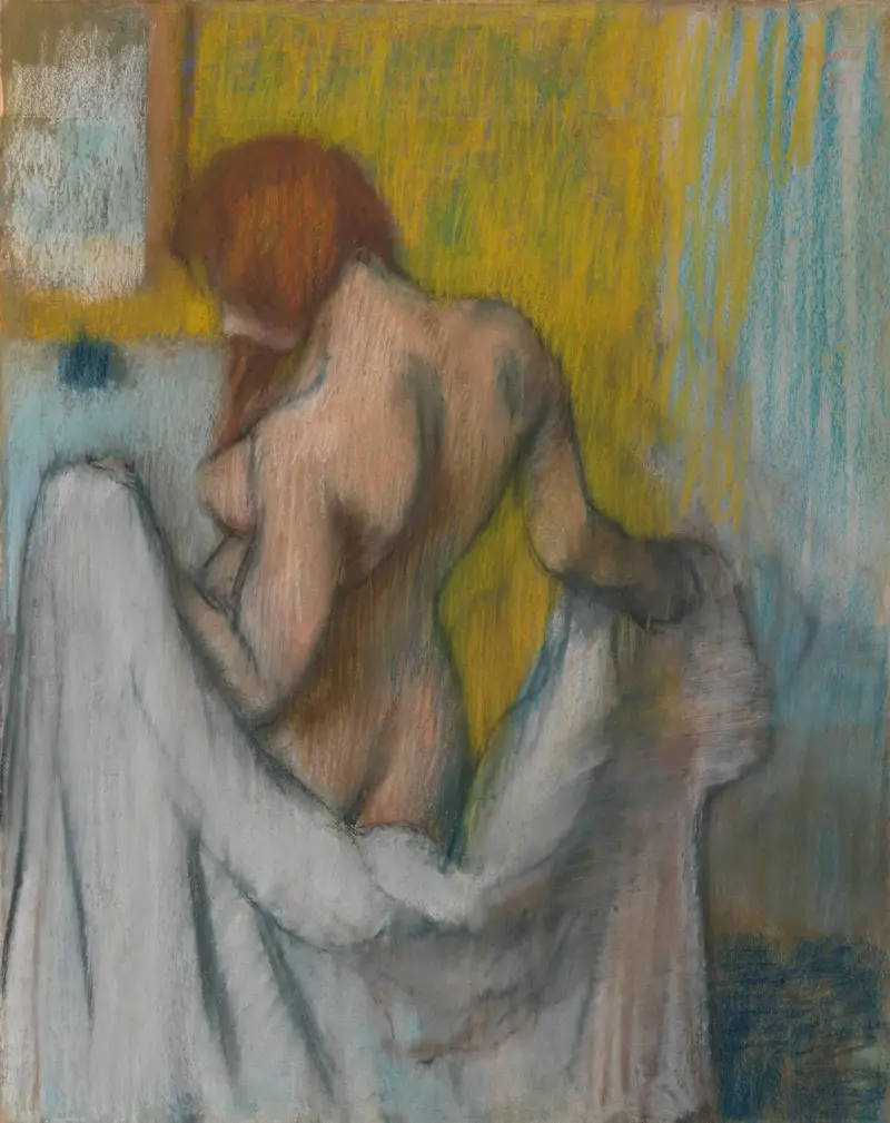 Kvinna med handduk av Edgar Degas
