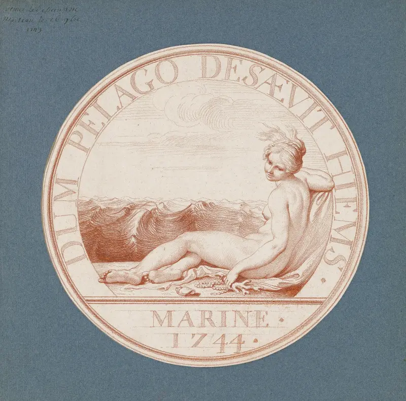 Design for a Token; Marine, 1744 av Edmé Bouchardon