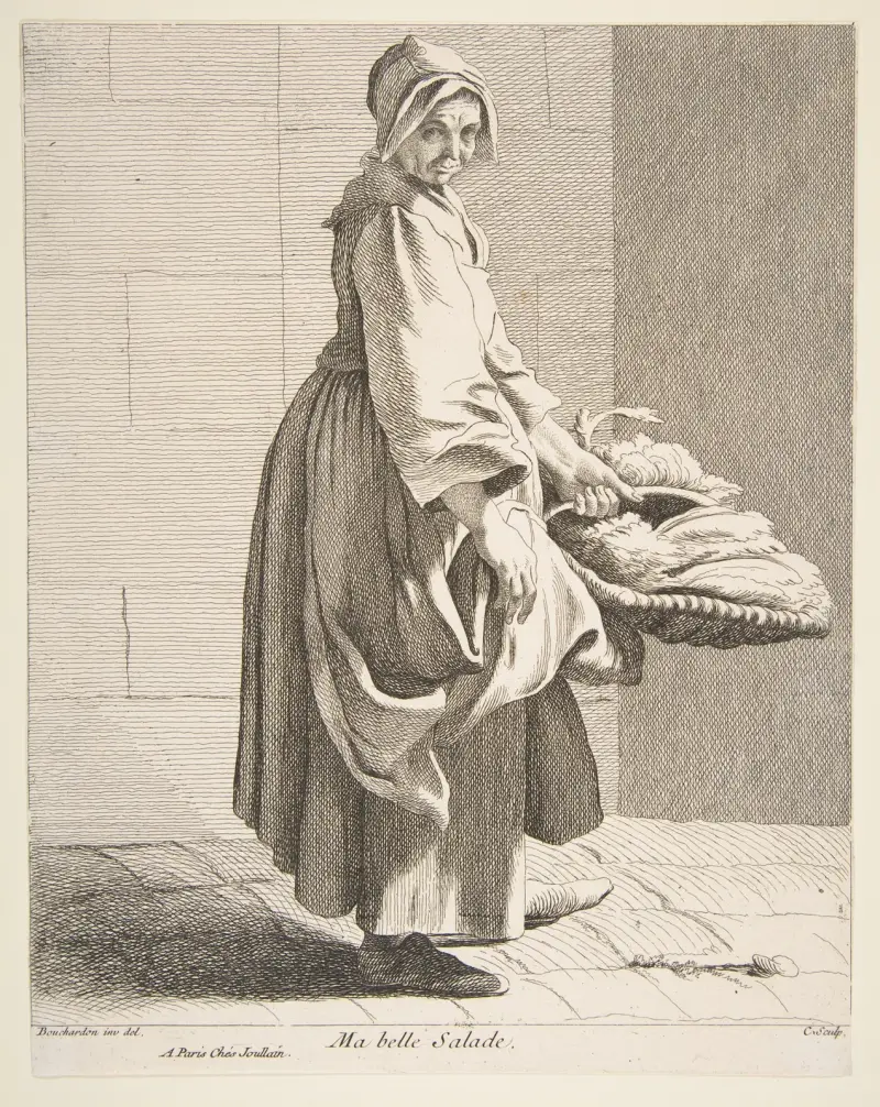 Prodavačka salátu, Edmé Bouchardon