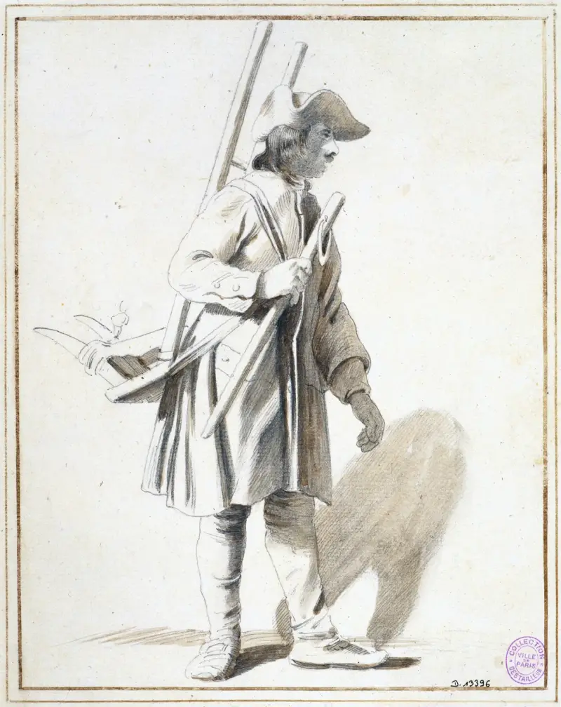 Nosič, mlékař, Edmé Bouchardon