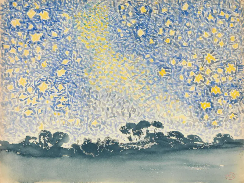 Landscape with Stars av Henri-Edmond Cross