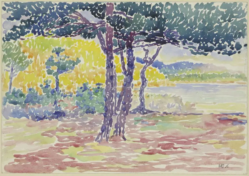 Meeresgestade (südl. Frankreich) av Henri-Edmond Cross
