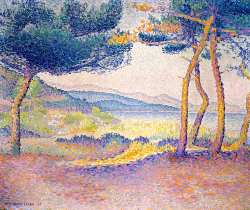 Borovice podél pobřeží, Henri-Edmond Cross