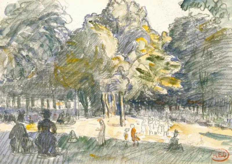 Study for ‘Le Ranelagh’ av Henri-Edmond Cross