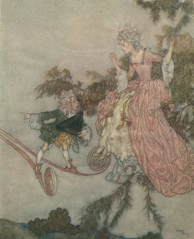 Ein Zwerg, der Siebenmeilenstiefel besaß von Edmund Dulac