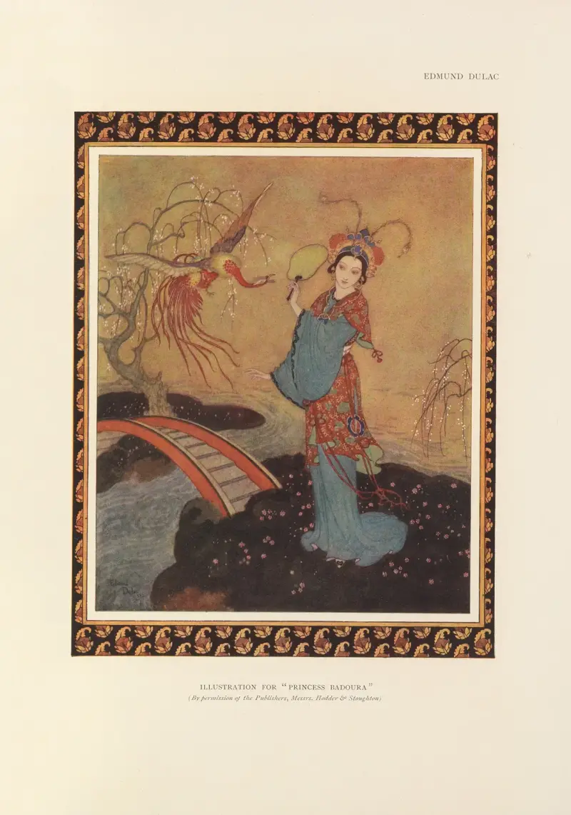 Illustration zu Prinzessin Badoura von Edmund Dulac