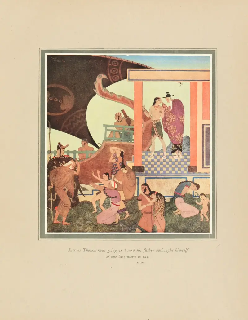 Just som prins Theseus skulle gå ombord … av Edmund Dulac