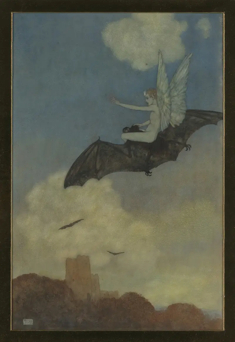 På fladdermusens rygg flyger jag efter sommaren glatt av Edmund Dulac