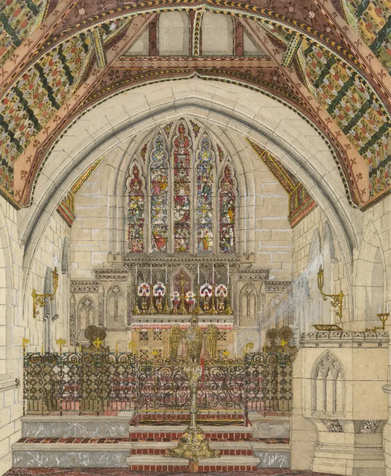 Design for Polychromatic Decoration of a Church – nr 1 av George Edmund Street