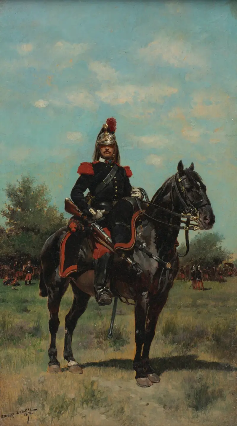 Mounted Dragoon Officer av Jean-Baptiste Édouard Detaille