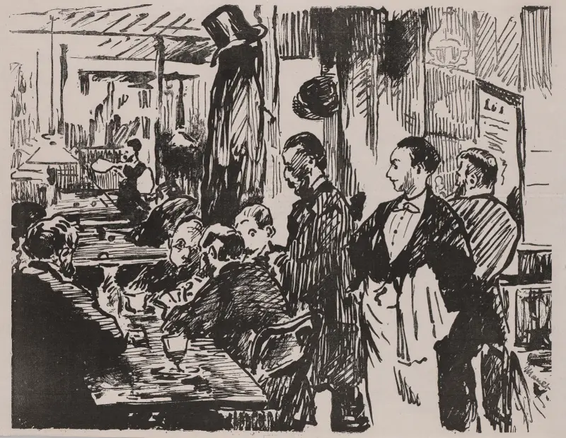 At the Café, 1874 av Édouard Manet