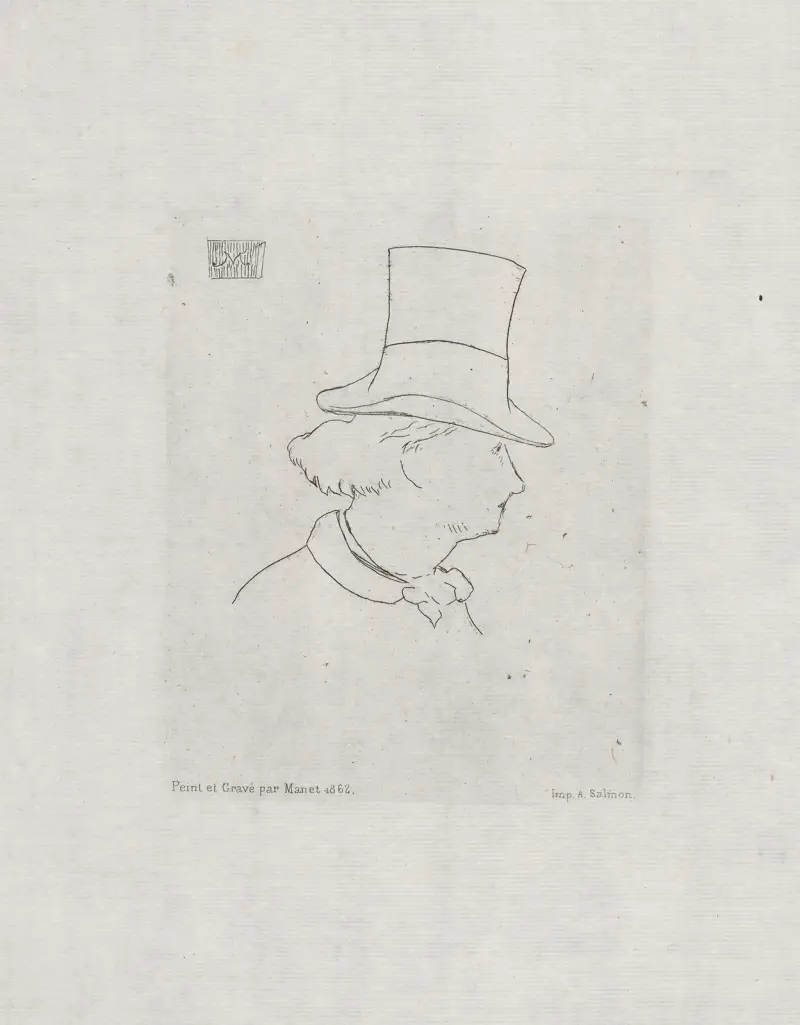 Baudelaire with hat av Édouard Manet