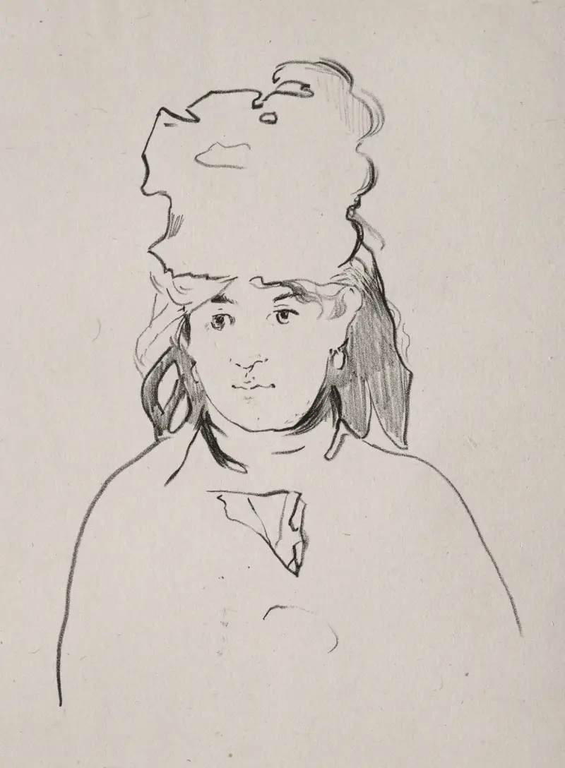 Berthe Morisot, 1872 – nr 1 av Édouard Manet