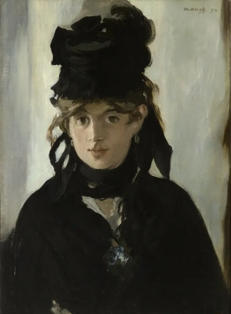 Berthe Morisot med en bukett violer av Édouard Manet