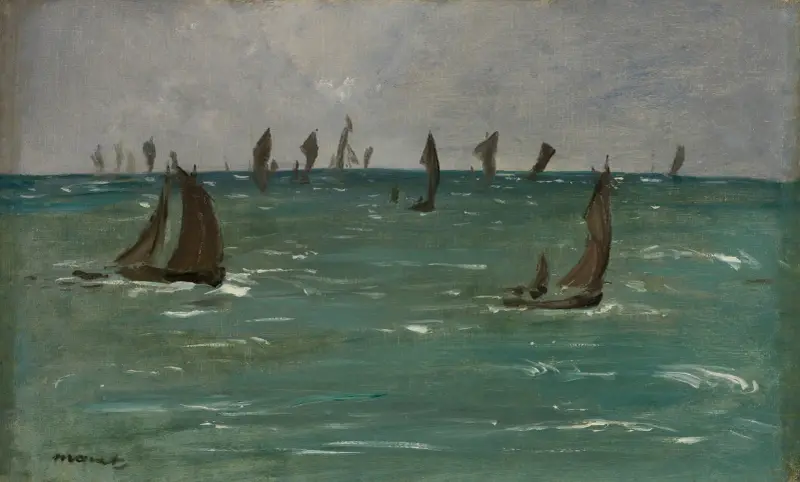 Båtar vid Berck-sur-Mer av Édouard Manet