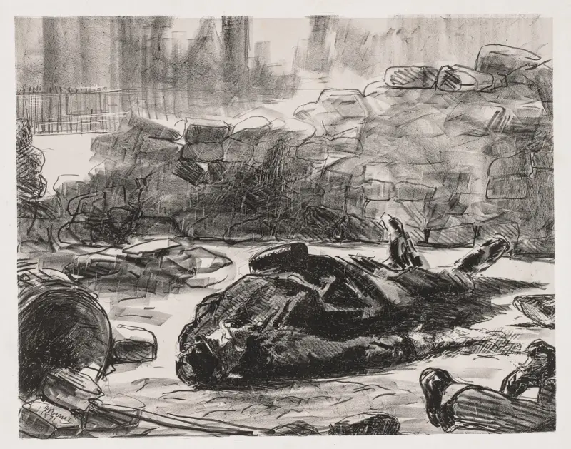 Civil War (Scene of the Commune of Paris), 1871 – nr 1 av Édouard Manet