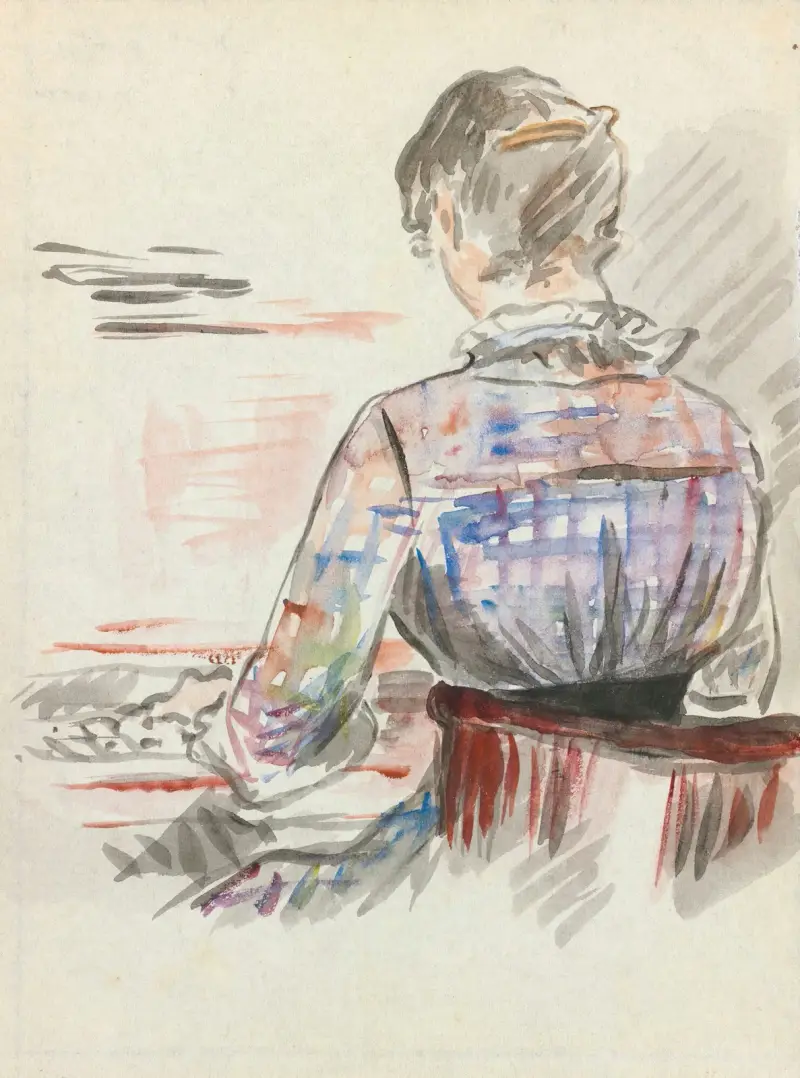 Kvinna vid pianot av Édouard Manet