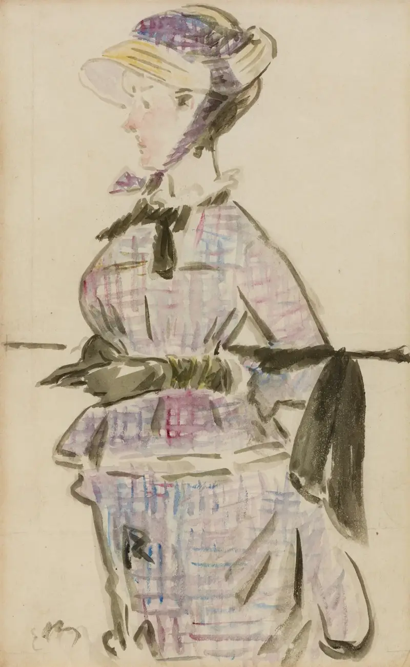 Kvinna i resekostym av Édouard Manet