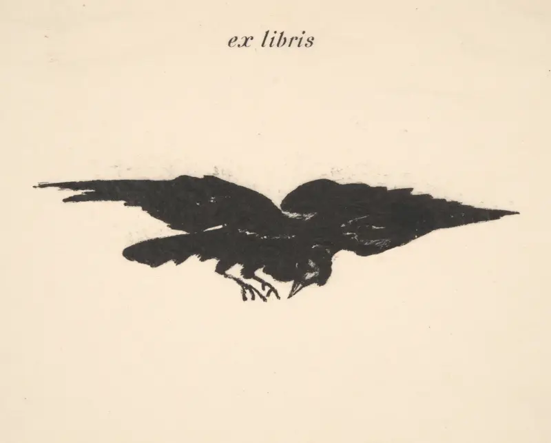 Fliegender Rabe (Ex Libris) von Édouard Manet