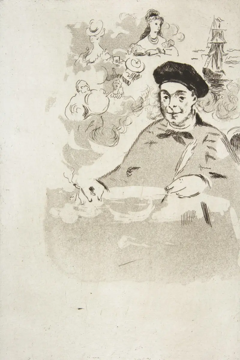 Frontespis till Les Ballades av Théodore de Banville av Édouard Manet