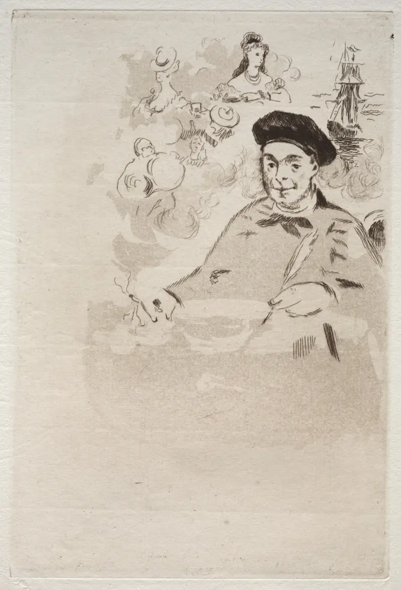 Frontispiz zu einer Ausgabe von Les Ballades von Théodore de Banville von Édouard Manet