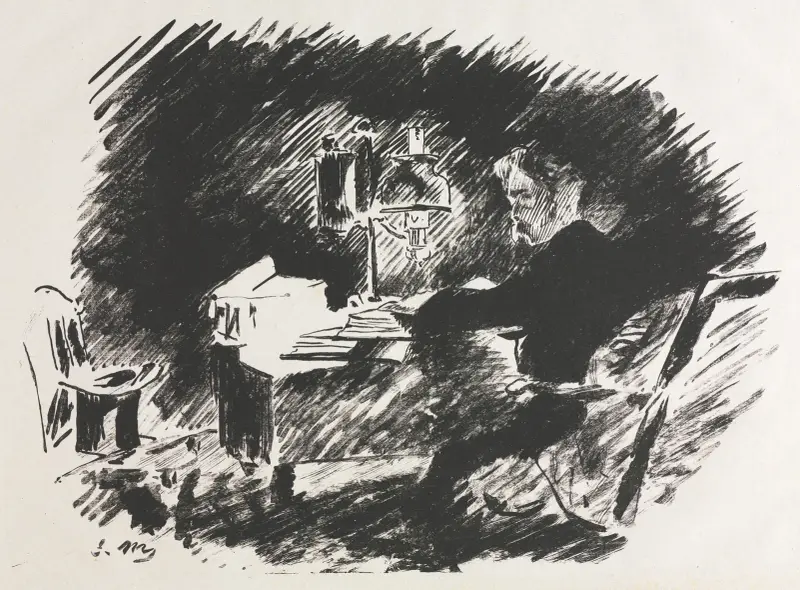 Illustration für Der Rabe von Edgar Allan Poe von Édouard Manet