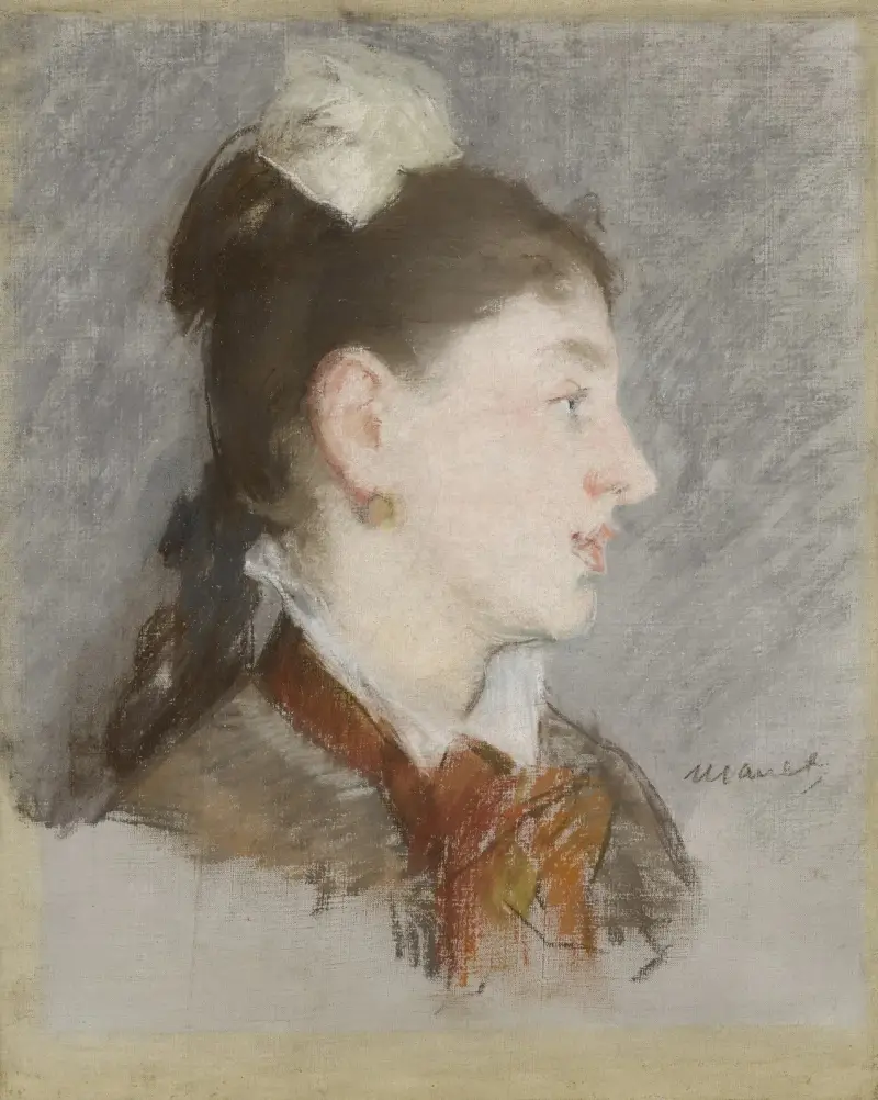 Ung flicka med bruten krage, i profil av Édouard Manet