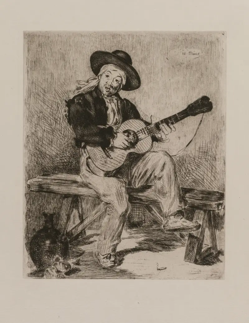 Le Guitarrero av Édouard Manet