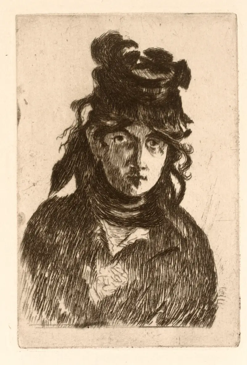 Porträtt av Berthe Morisot, 1872 – nr 2 av Édouard Manet