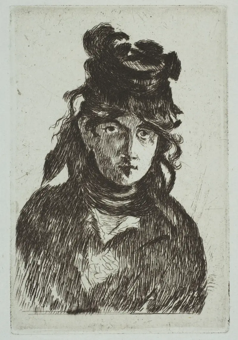 Porträtt av Berthe Morisot, 1872 – nr 3 av Édouard Manet