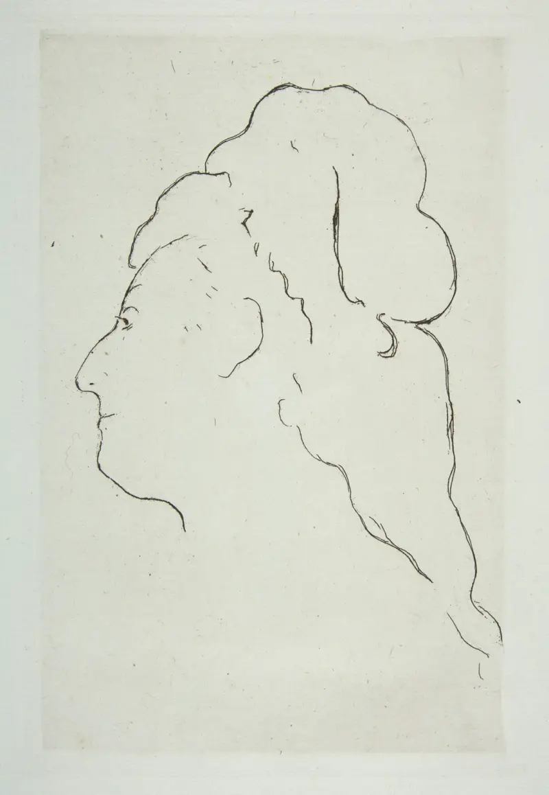 Profil von Eva Gonzalès nach links gewandt von Édouard Manet