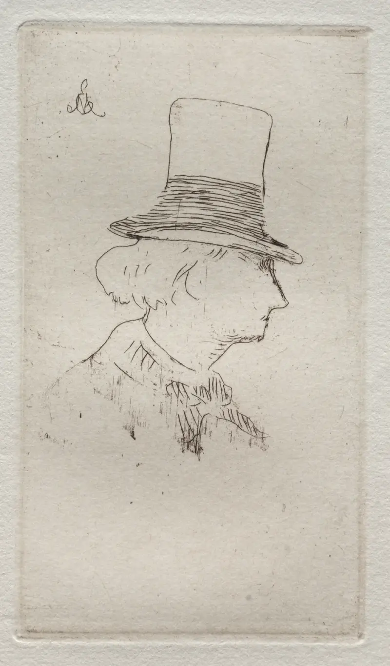 Profilporträtt av Charles Baudelaire av Édouard Manet