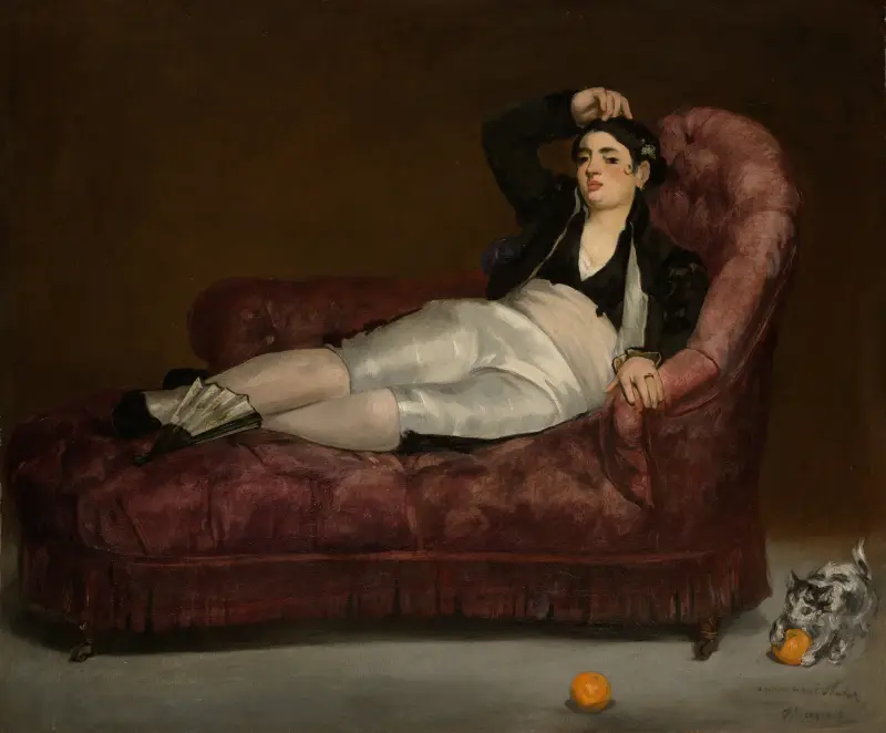 Liggande ung kvinna i spansk dräkt av Édouard Manet