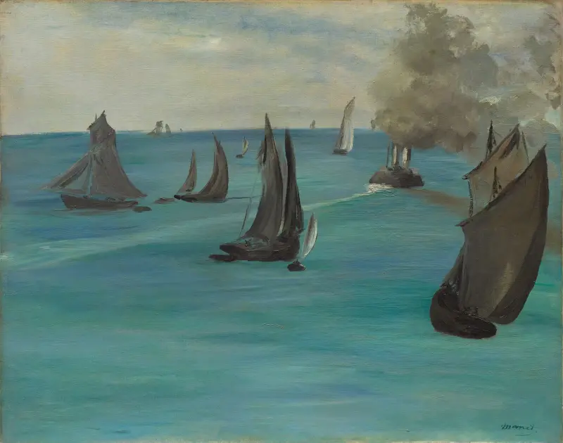 Sea View, Calm Weather (Vue de mer, temps calme) av Édouard Manet