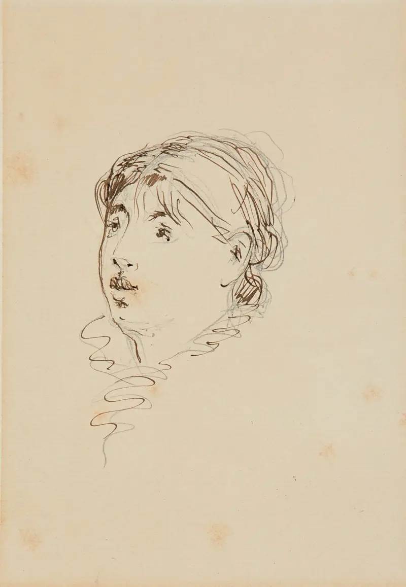 Marie Colombiers Kopf von Édouard Manet