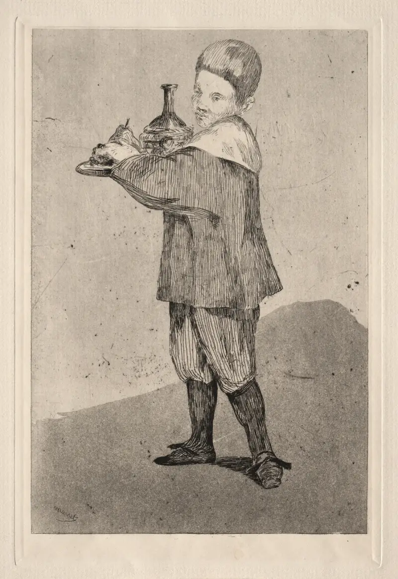 The Boy Carrying a Tray av Édouard Manet