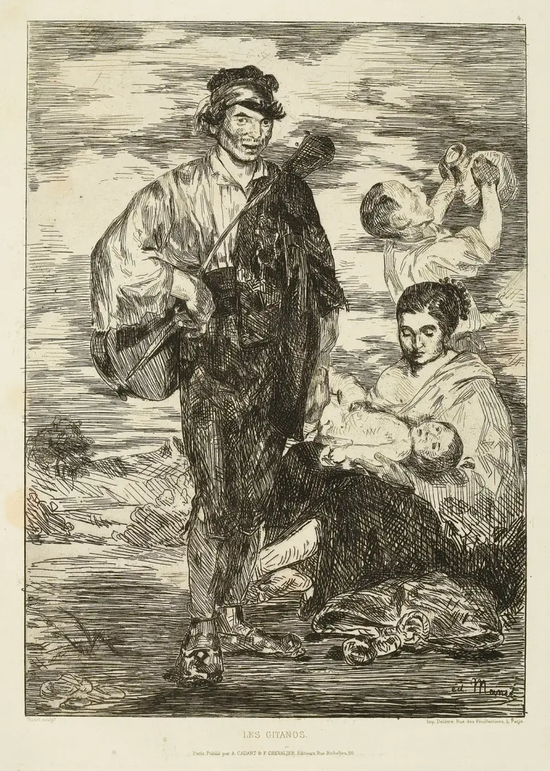 The Gypsies av Édouard Manet