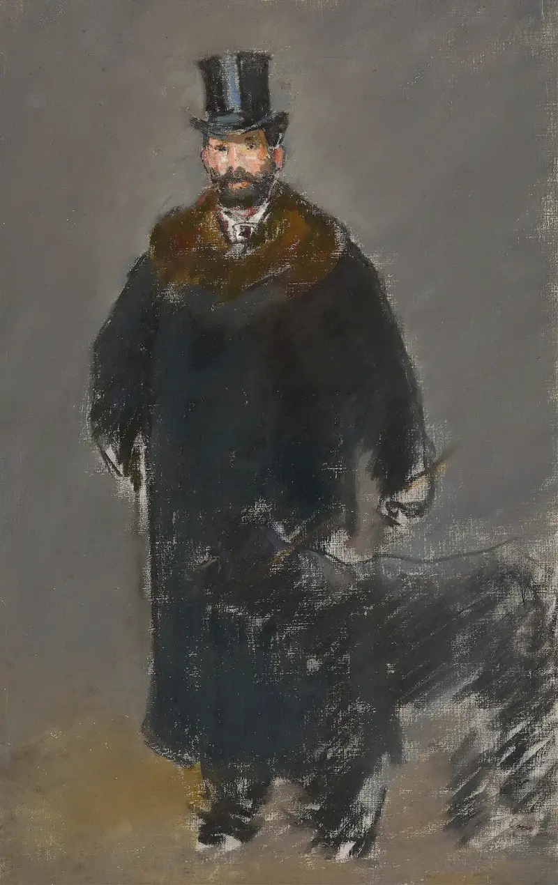 Der Mann mit dem Hund von Édouard Manet